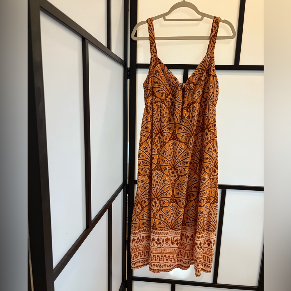 Knox Rose Orange Patterned Women's Medium Dress